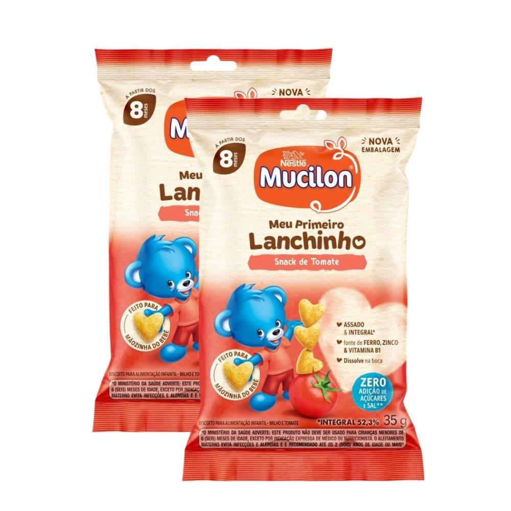 Kit 2 Biscoito Mucilon Snack Tomate 35g
