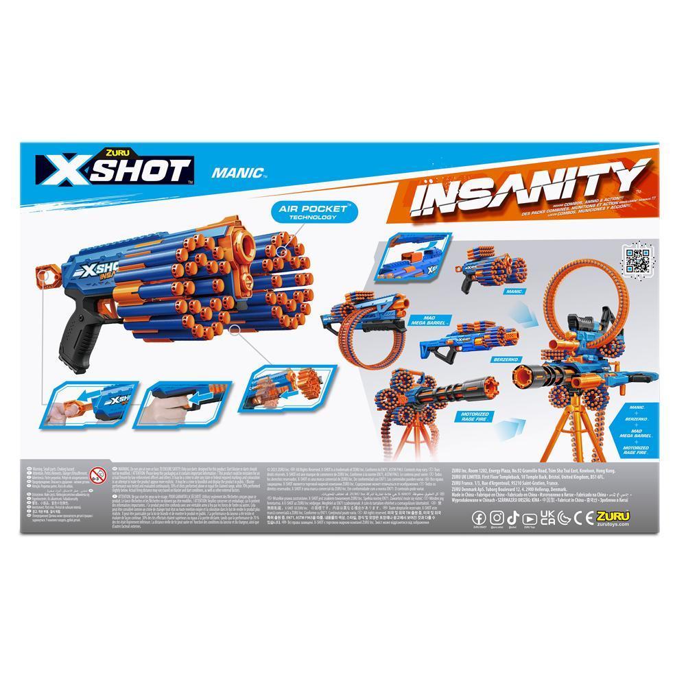 Lancador X-shot Insanity Maniac Pistol 24 Dardos