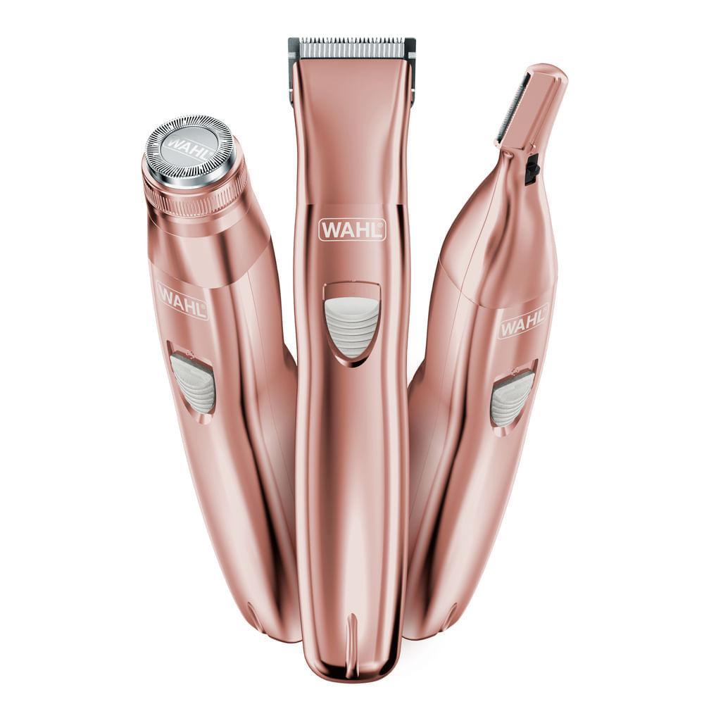 Aparador De Pelos Wahl Pure Confidence Rose Bivolt Original Portátil Feminino Áreas Do Rosto E Corpo