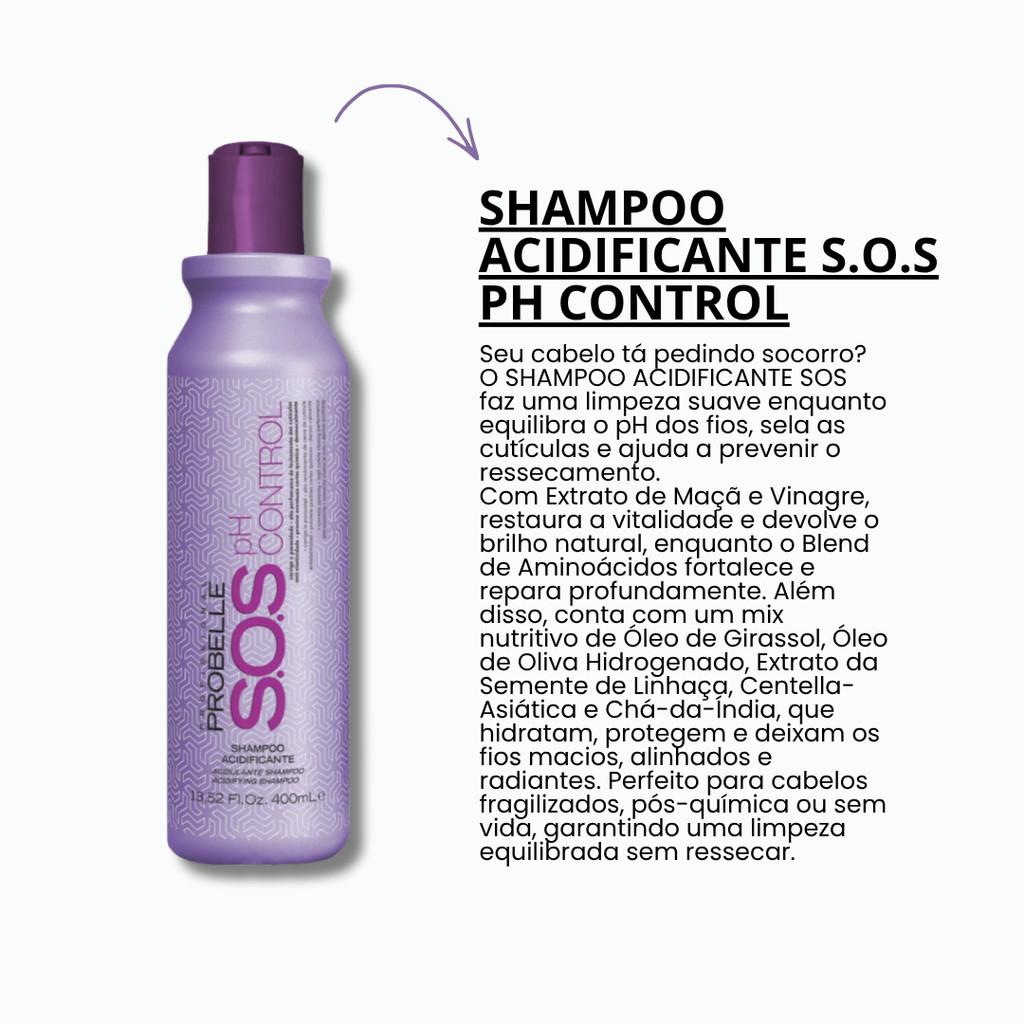 Kit Sos Capilar (shampoo + Acidificante + Termo Protetor) Probelle