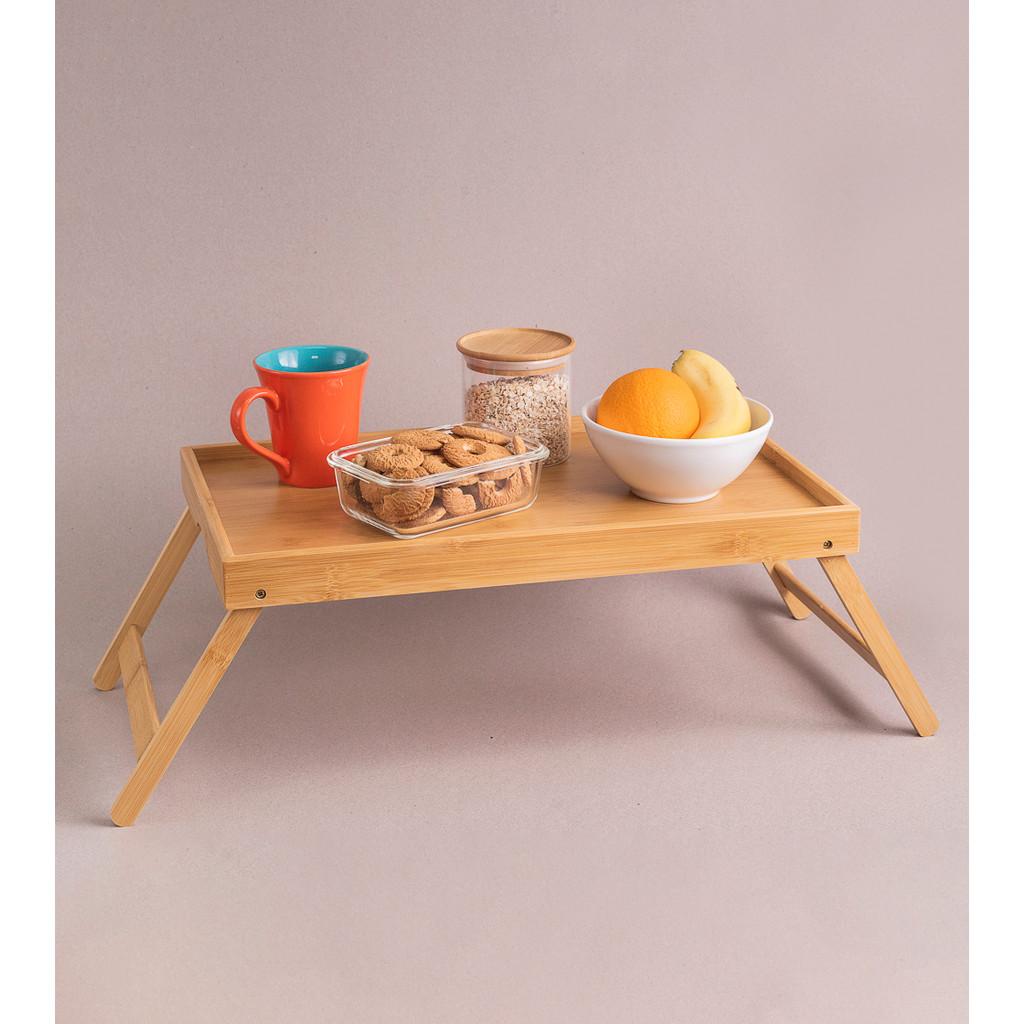 Bandeja Com Pés Dobráveis De Bambu 50cm - Oikos