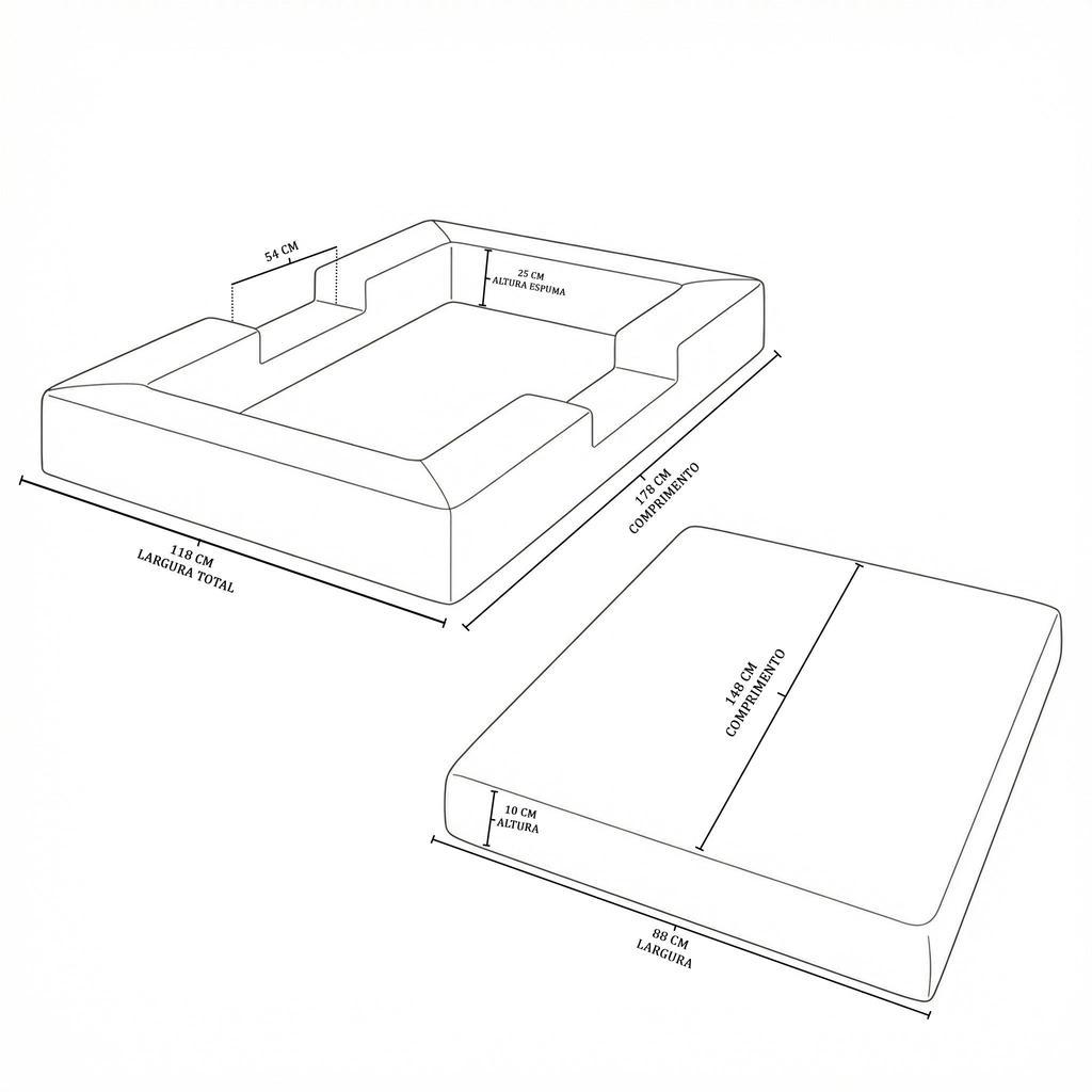 Cama Montessoriana Berço Infantil 100 Espuma Balaqui Decor