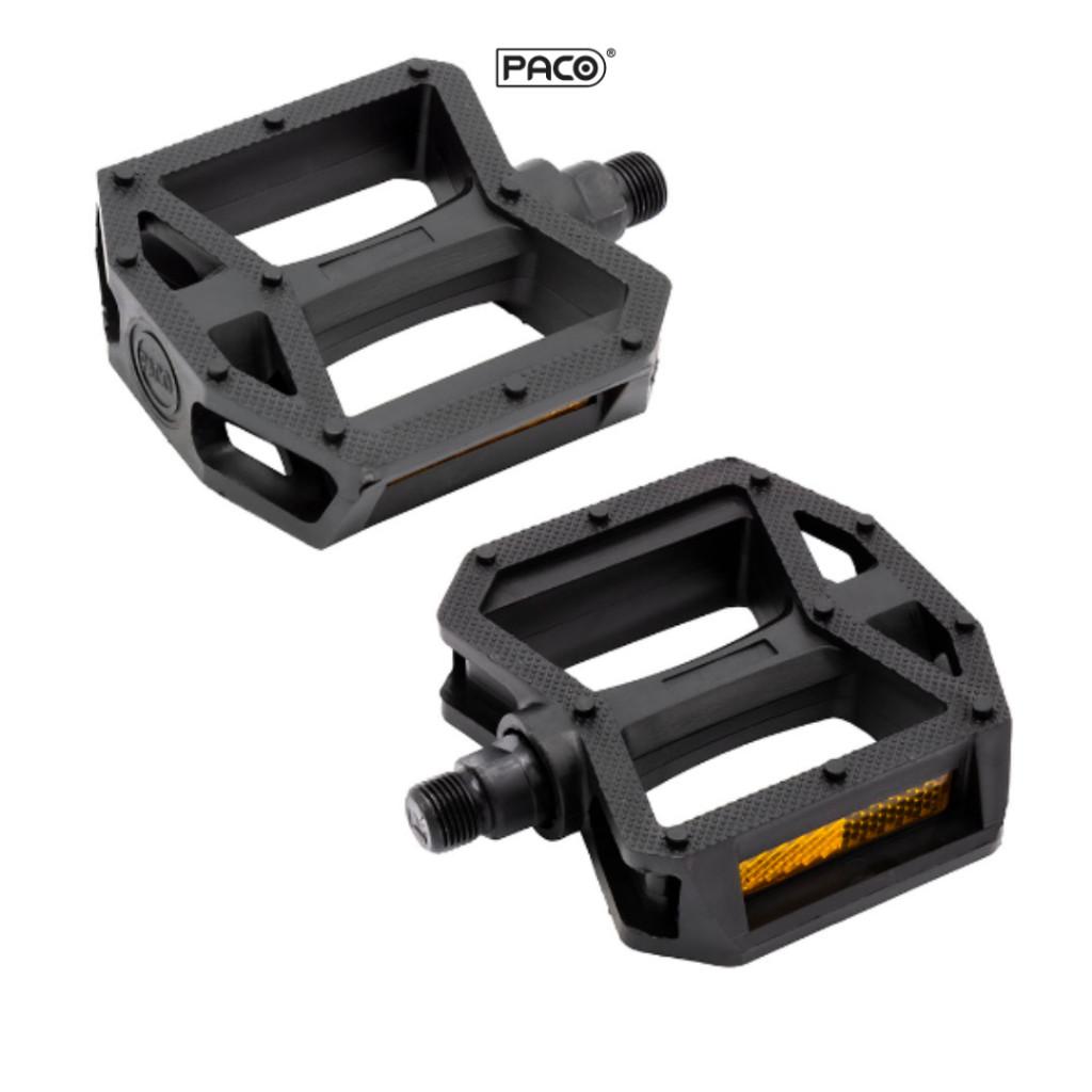 Pedal Plataforma Paco 9/16 Em Nylon Preto Com Esfera