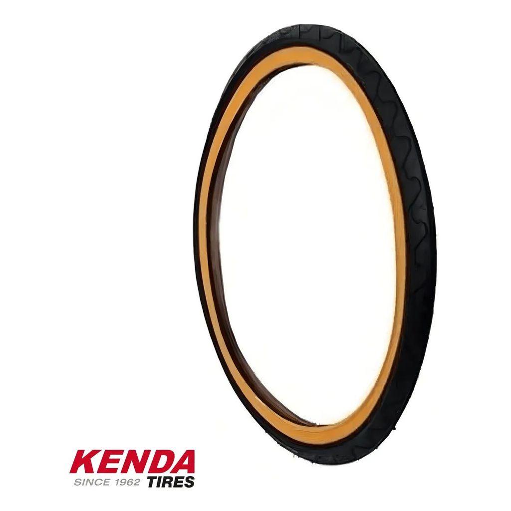 Par De Pneus Kenda K90 Slick Balão 26x1.95 Faixa Bege Mtb