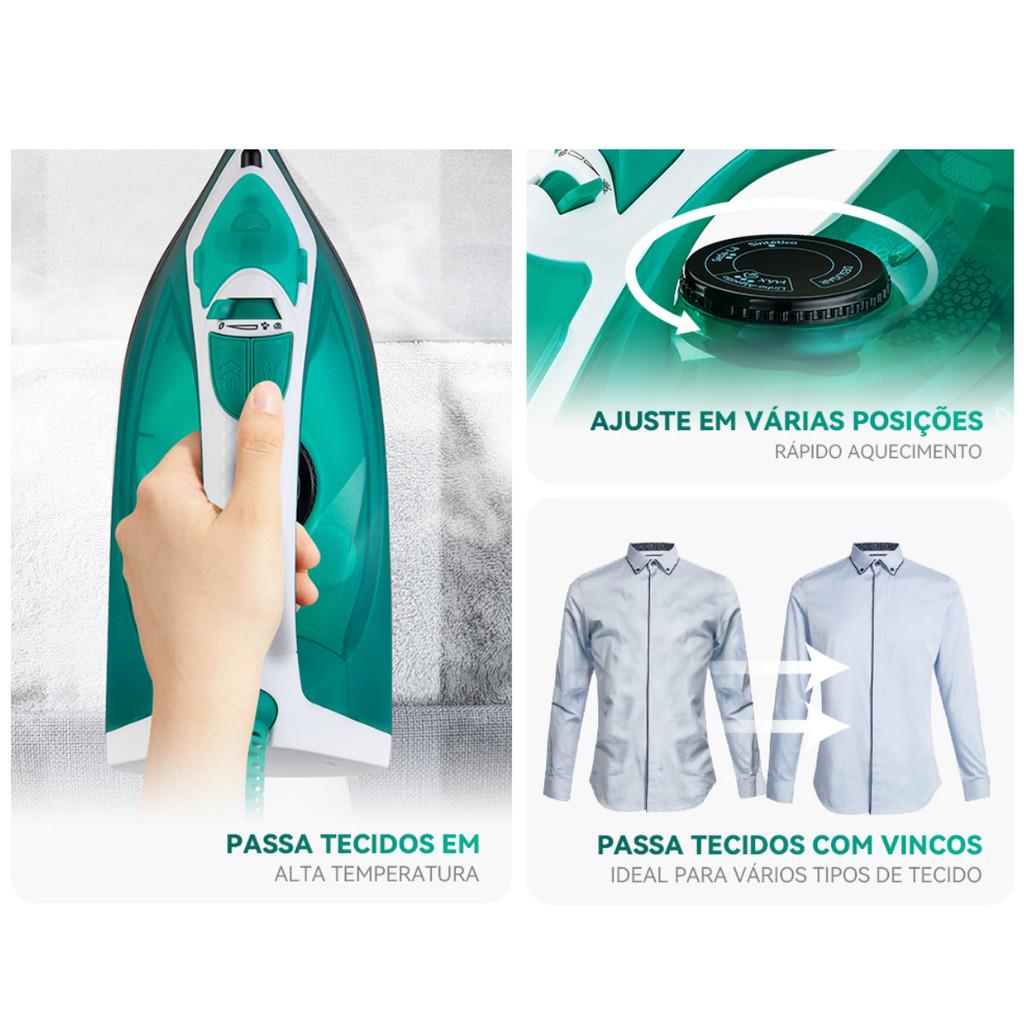 Ferro De Passar Roupa Vapor Forte Reservatório De Água 240ml 110V 220V On-pr907