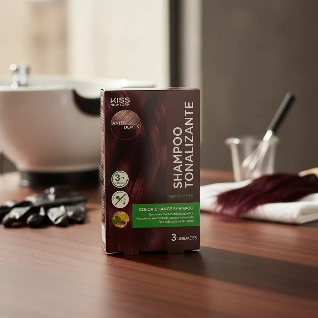 Shampoo Tonalizante Vegano Com Rapida Coloração Borgonha Kny