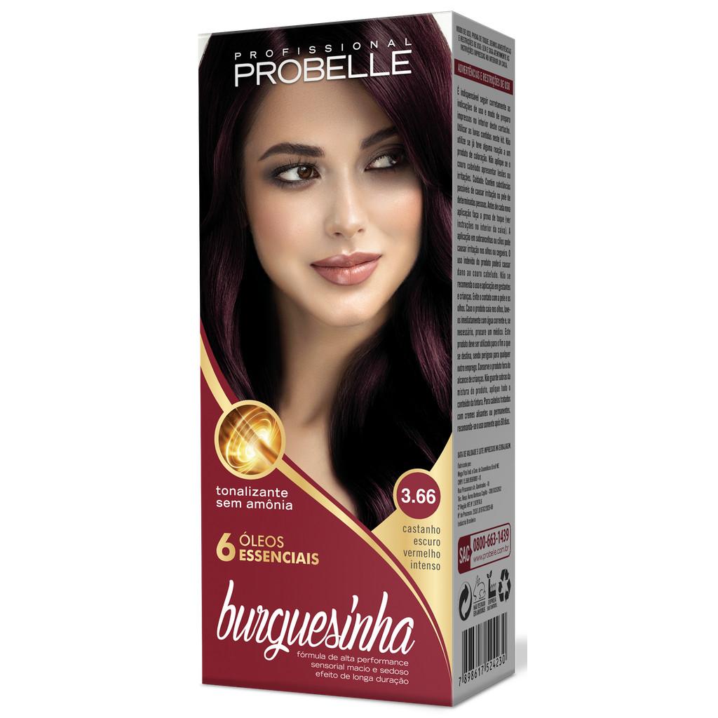Tonalizante Burguesinha 50g 3.66 - Acaju Púrpura Probelle