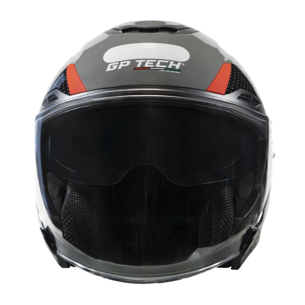 Capacete Aberto Gp Tech Of669 Runner Com Viseira Interna Fumê