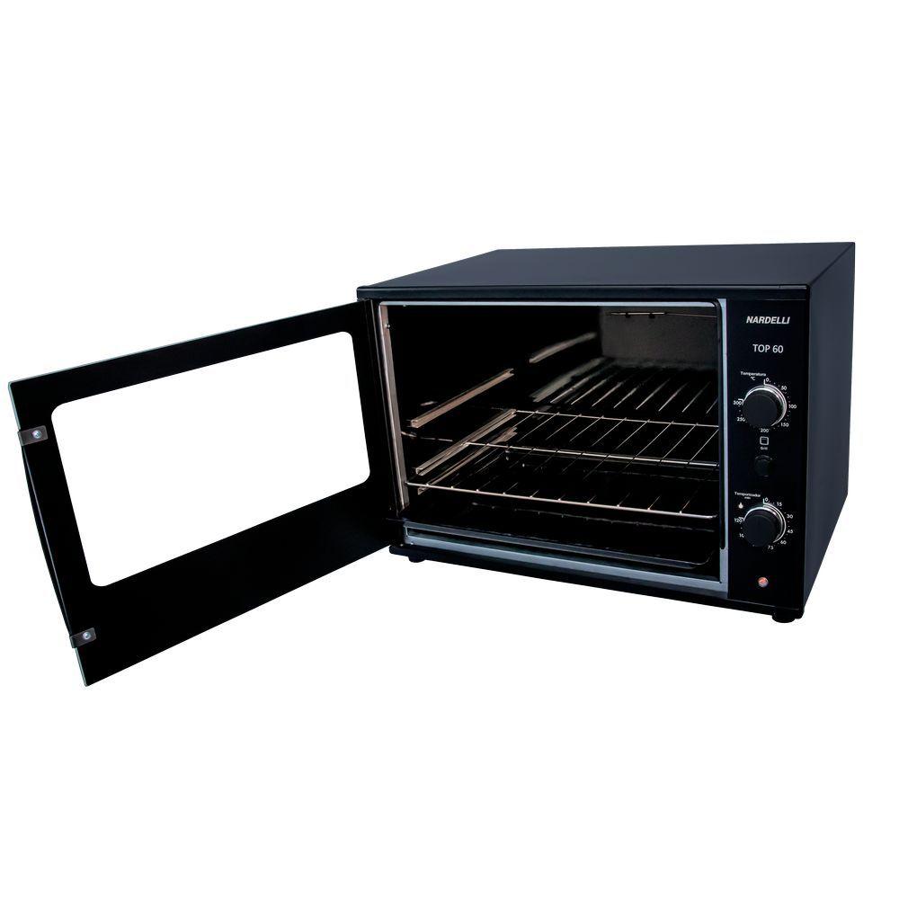 Forno Eletrico Nardelli 60L Top 60 1750w Black Preto 220v