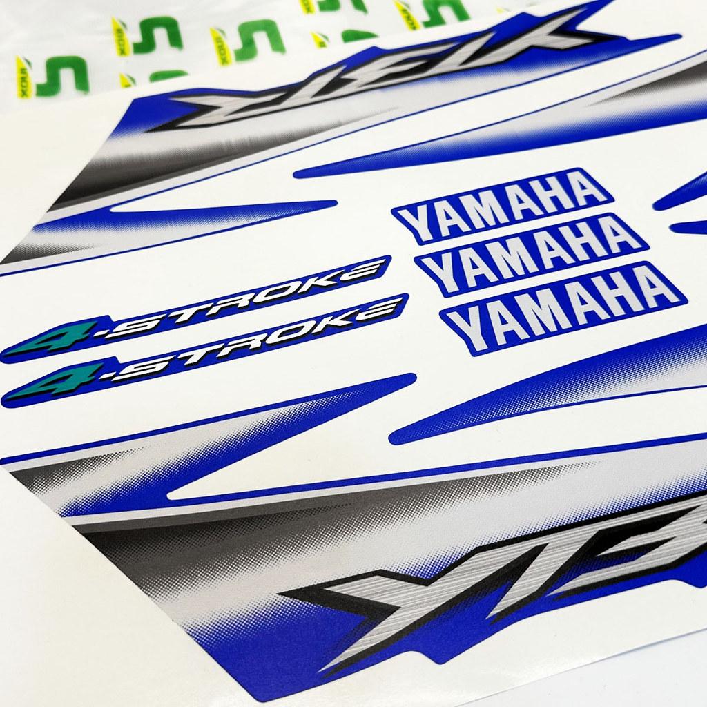 Kit Adesivos Para Yamaha Ybr 125 2005 Moto Azul + Emblemas
