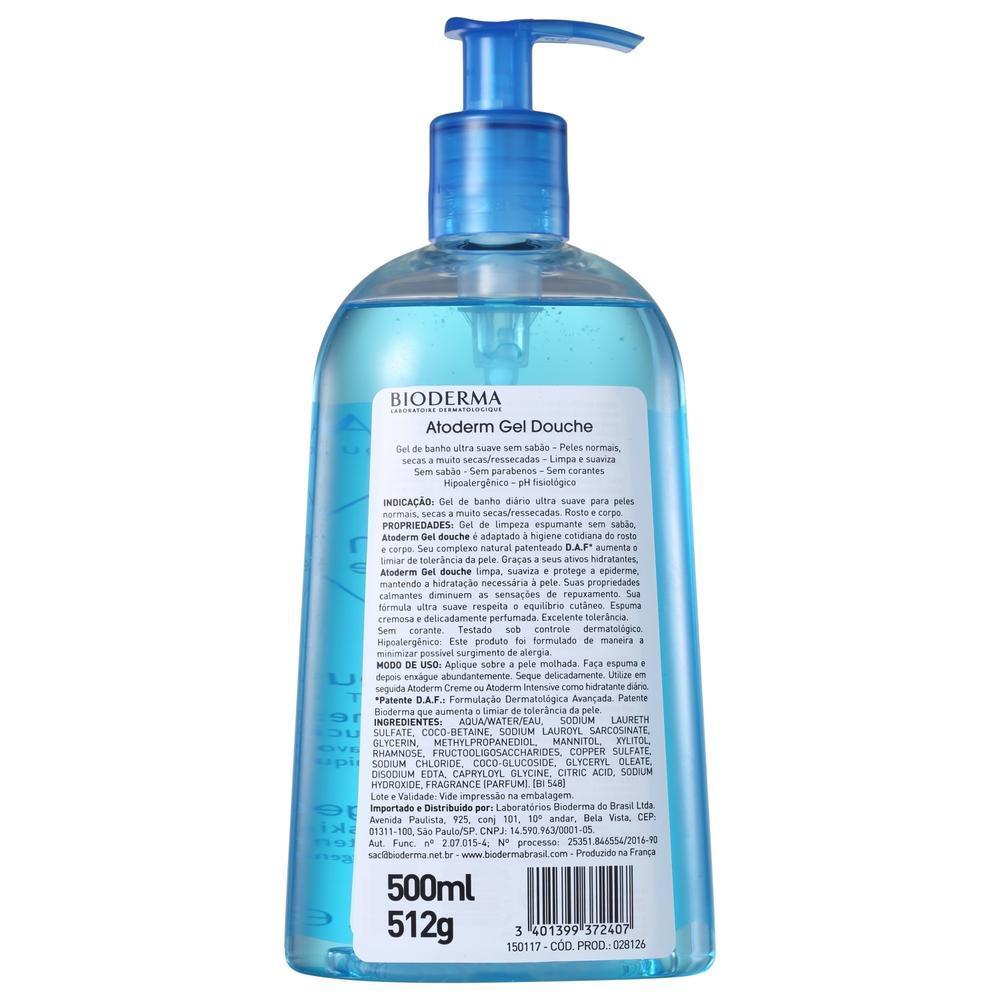 Bioderma Atoderm Hidratante - Gel De Banho 500ml