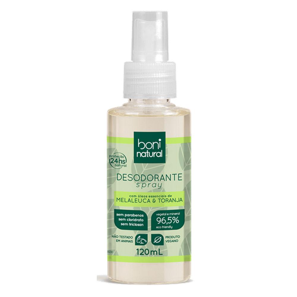 Desodorante Spray Boni Natural Melaleuca E Toranja 120ml
