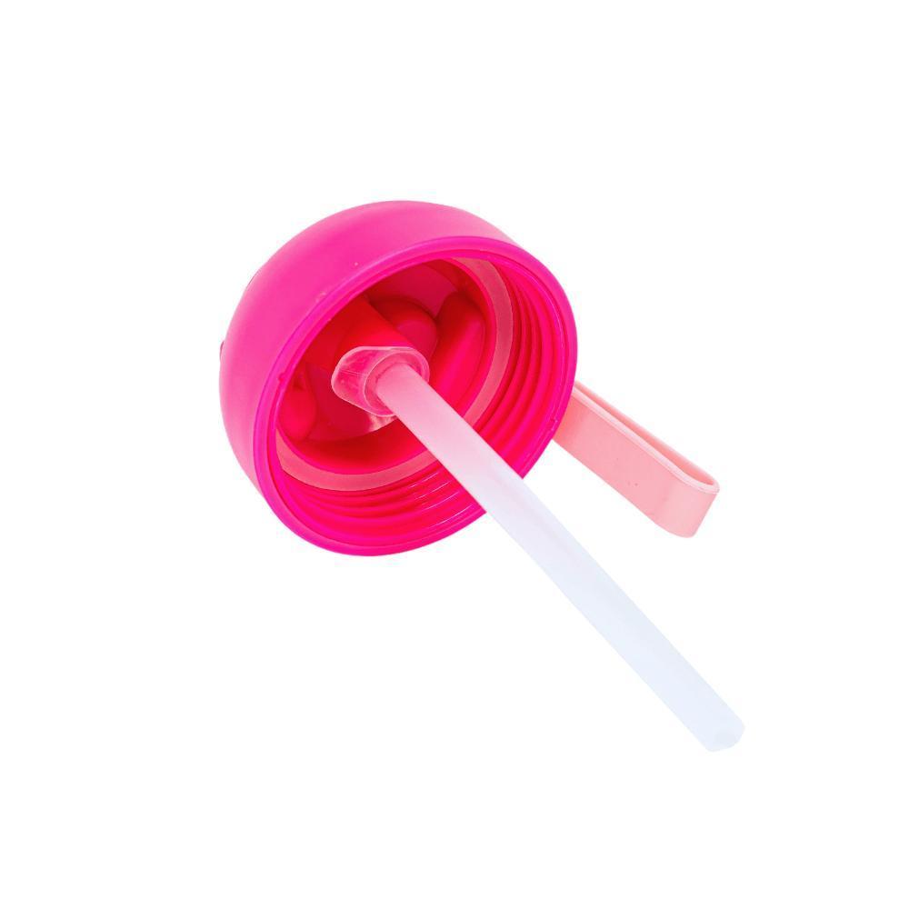 Tampa Para Garrafa Flip Térmica Rosa Com Alça De Silicone Bup Baby