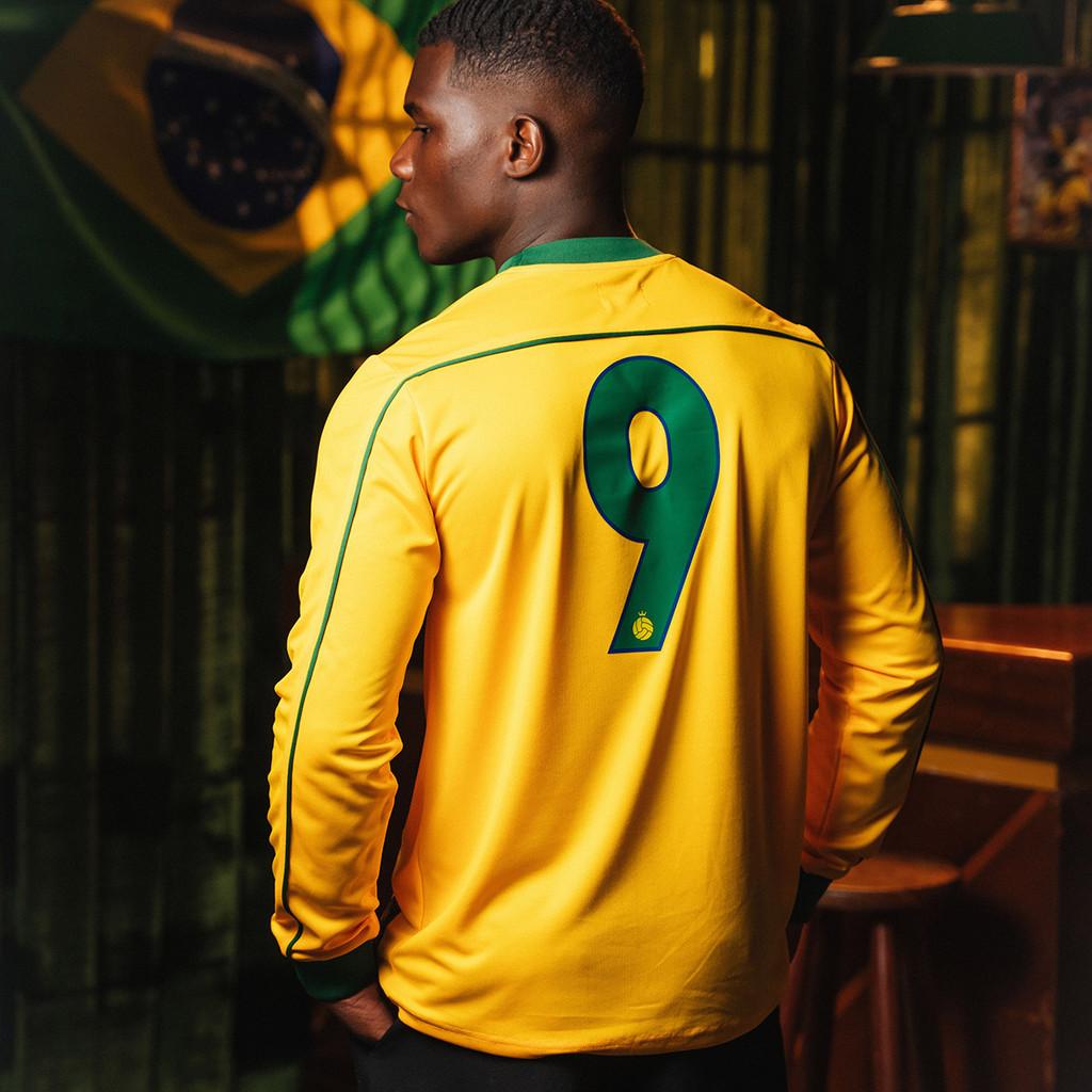 Camisa Brasil 1998 Retrô Manga Longa Masculina
