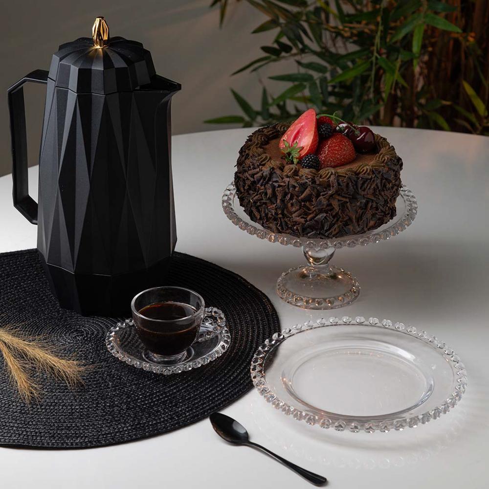 Xícara De Café Com Pires Lyor Coração De Cristal 80ml