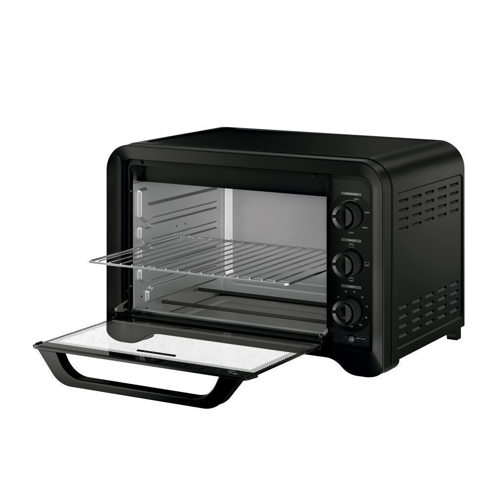 Forno De Bancada Elétrico Dako Pratiko 50L Com Grill Preto 110V