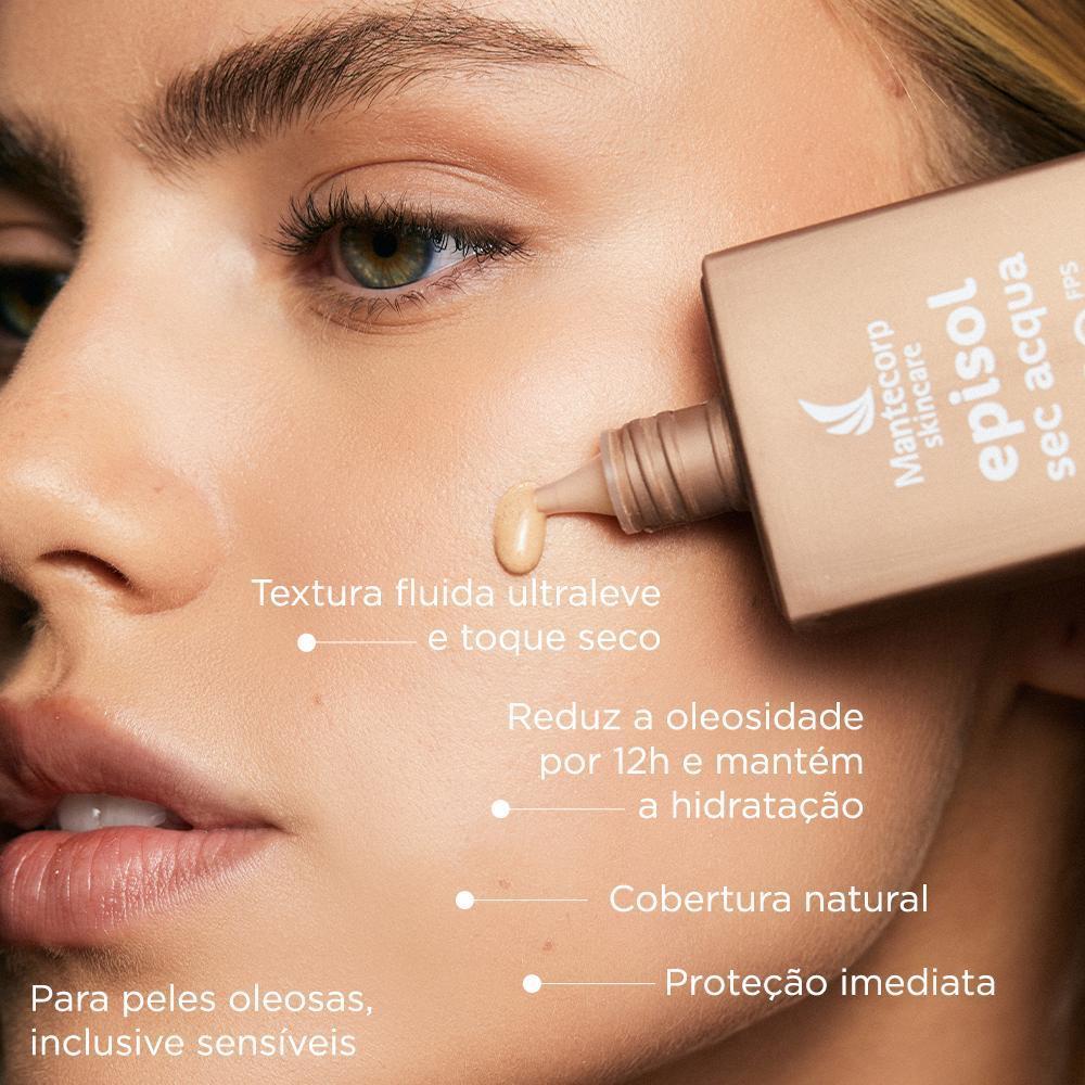 Protetor Solar Facial Episol Sec Acqua FPS 60 Médio - 40ml