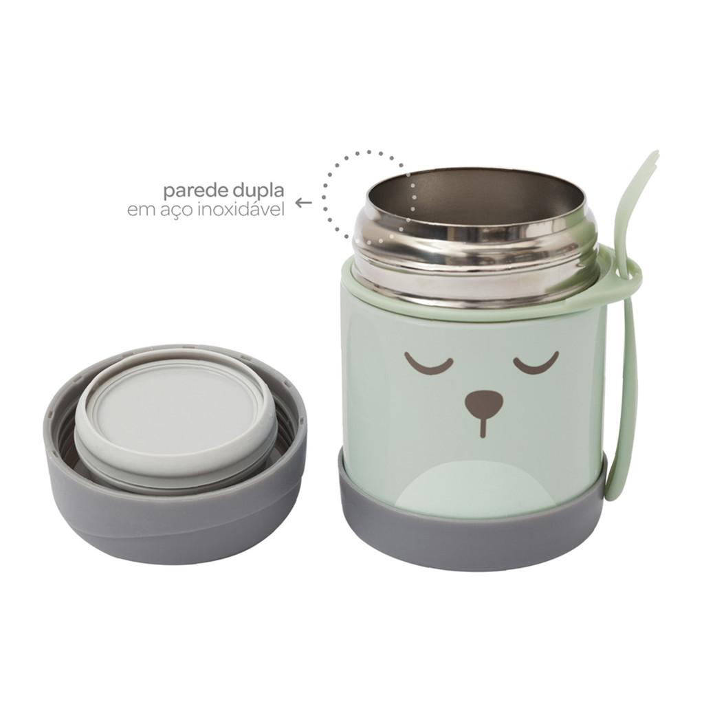 Pote Térmico Com Talher Buba Gumy Verde 320ml