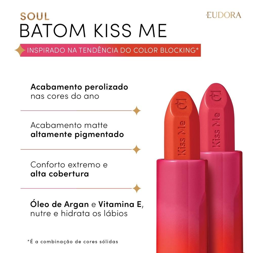 Eudora Soul Kiss Me Batom Laranja Trendy Matte FPS 15