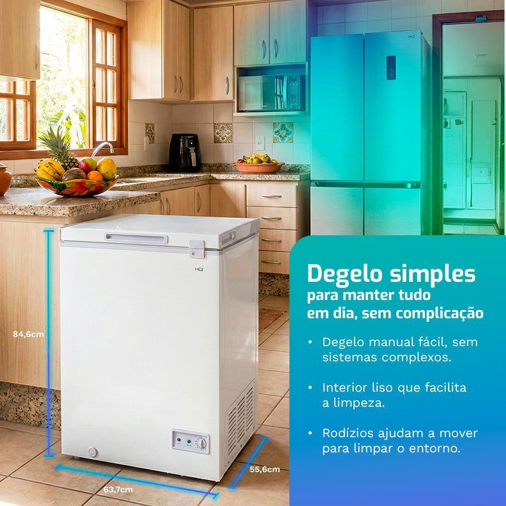 Freezer E Conservador Horizontal Hq 150 Litros Branco Hq-150cfx