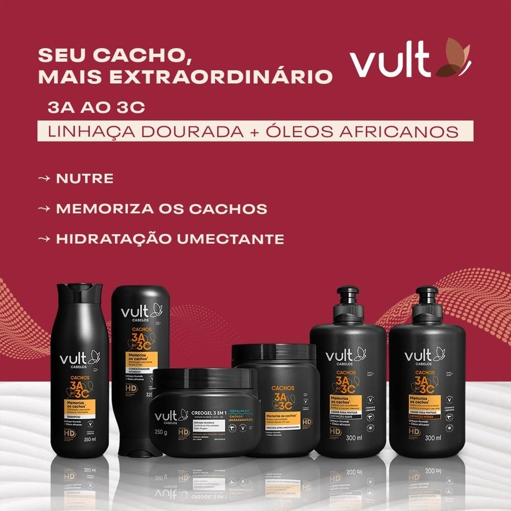 Vult Cachos 3A A 3C Creme Para Pentear Definição Suave 300ml