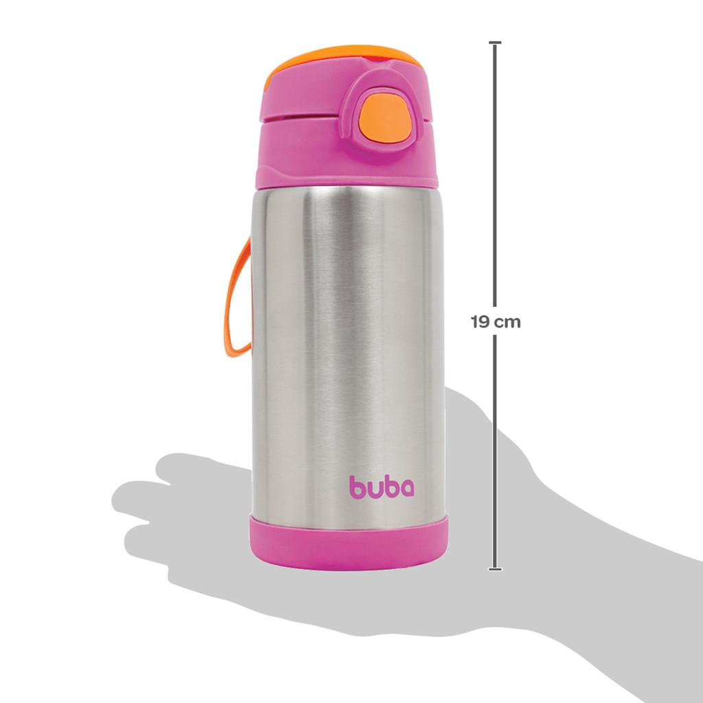 Garrafa Térmica Buba Parede Dupla Rosa 400ml