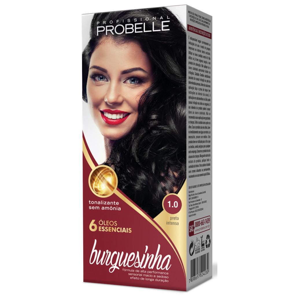 Tonalizante Burguesinha 50g 1.0 - Preto Intenso Probelle