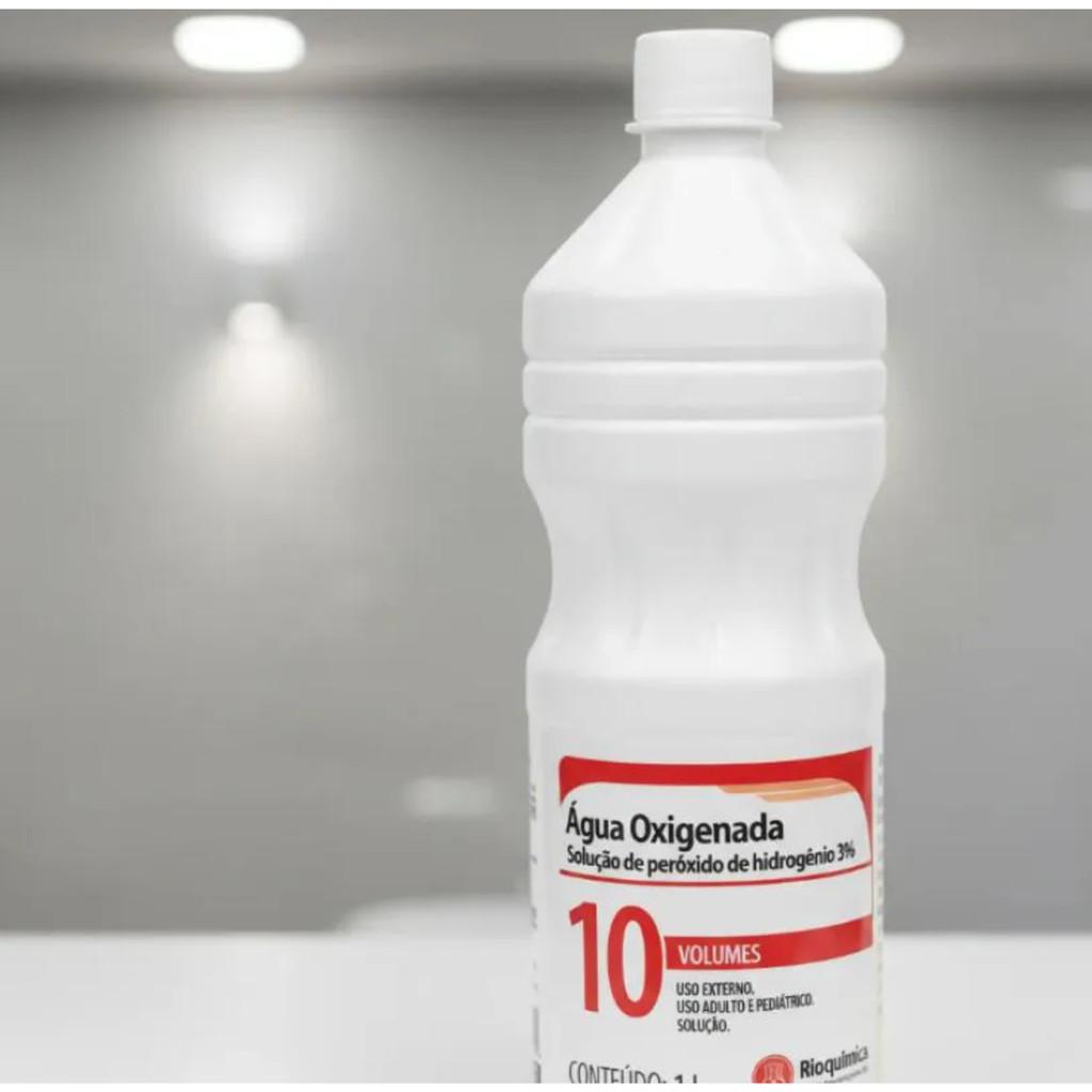 Água Oxigenada 10 Volumes 1L Peróxido De Hidrogênio 3