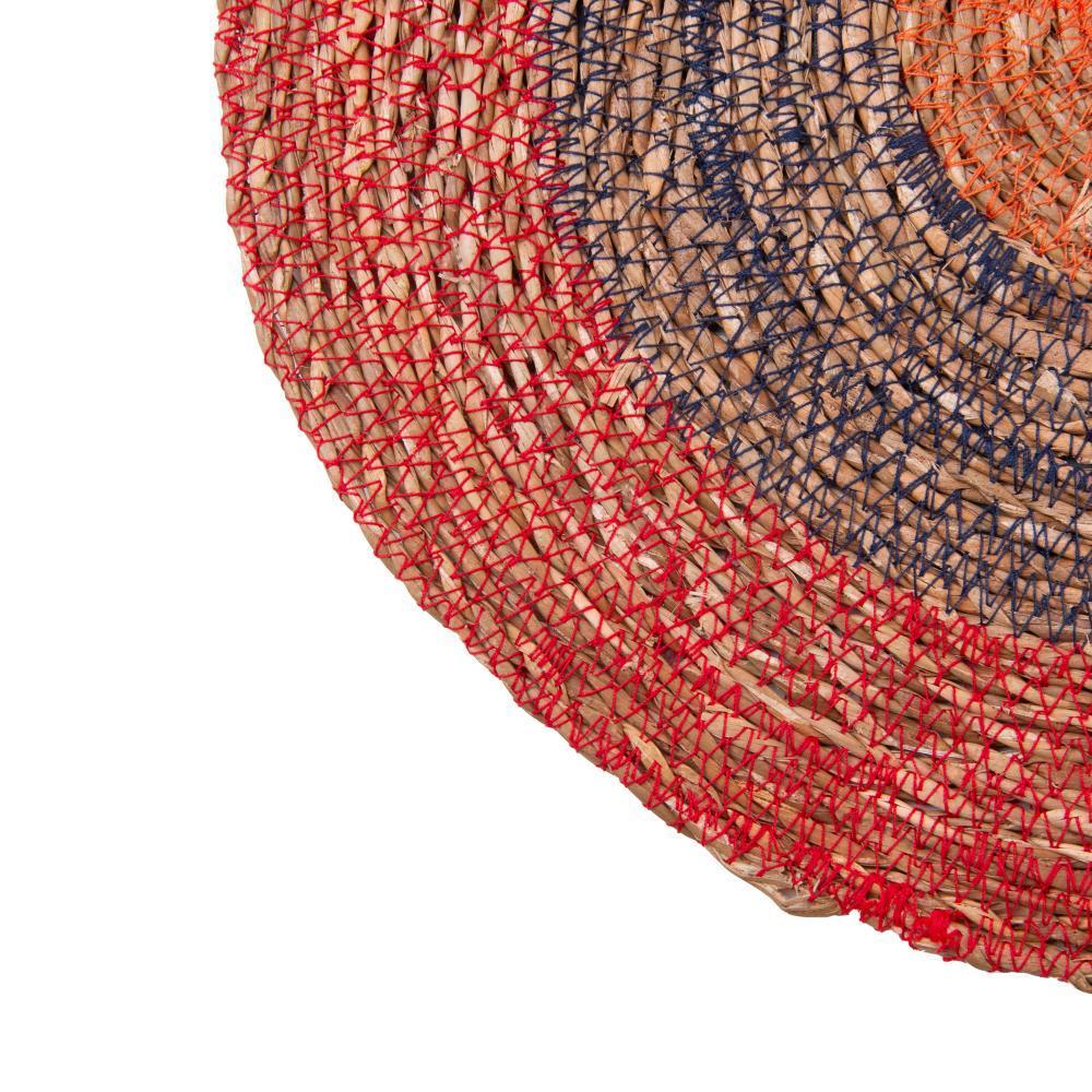Lugar Americano Fibra Natural 37cm Wolff Colorido Para Mesa Posta Jantar Almoço Café Decoração Artesanal Proteção Casa