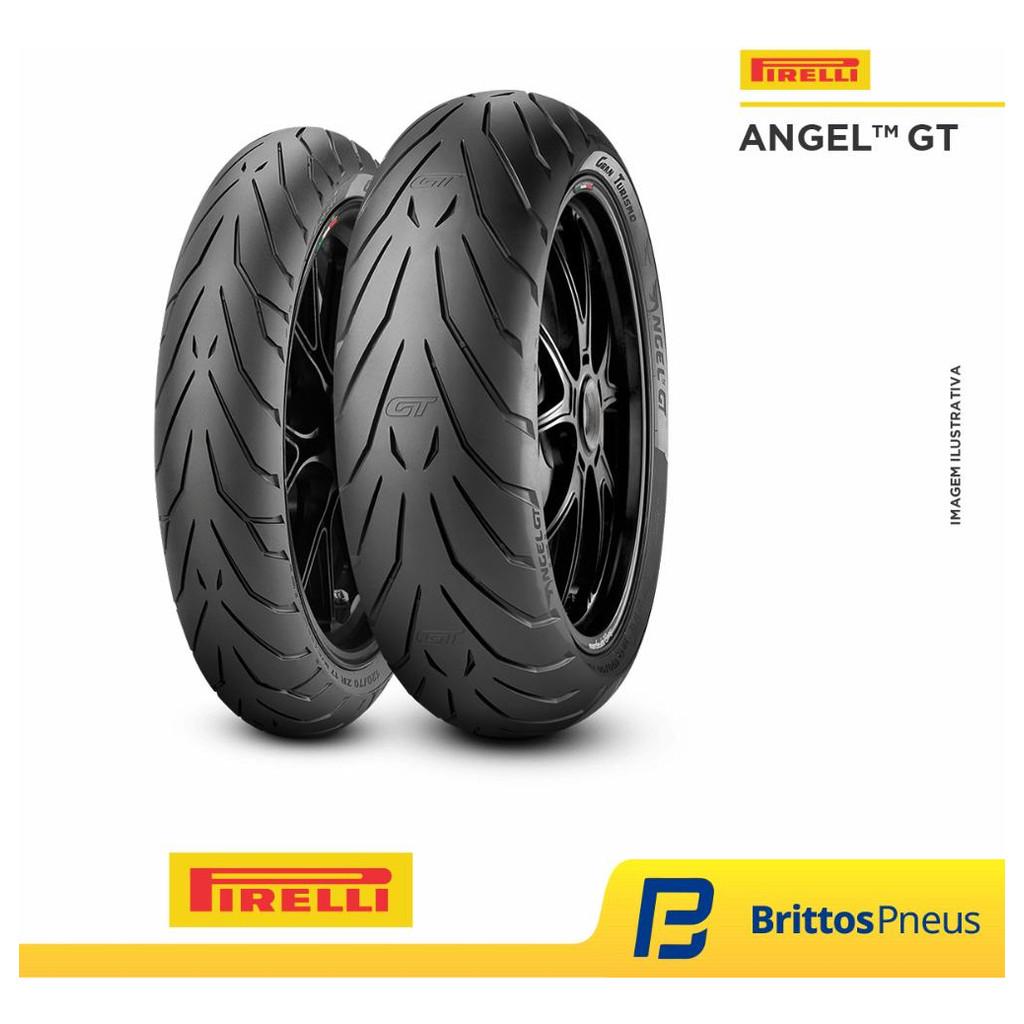 Kit 2 Pneus Moto Pirelli Aro 17 Angel Gt 120/70r17 58W + 160/60r17 69W Tl