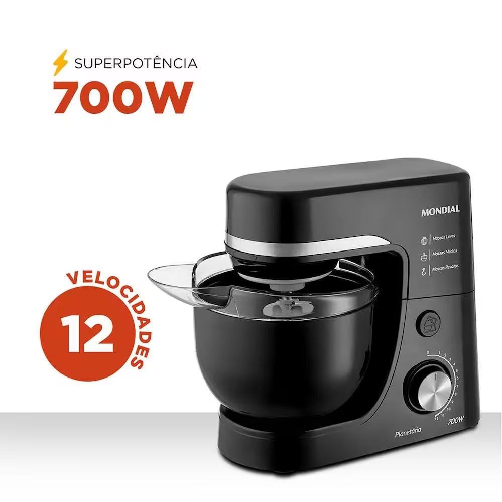 Batedeira Planetária Bp-03 12 Velocidades 700W Mondial