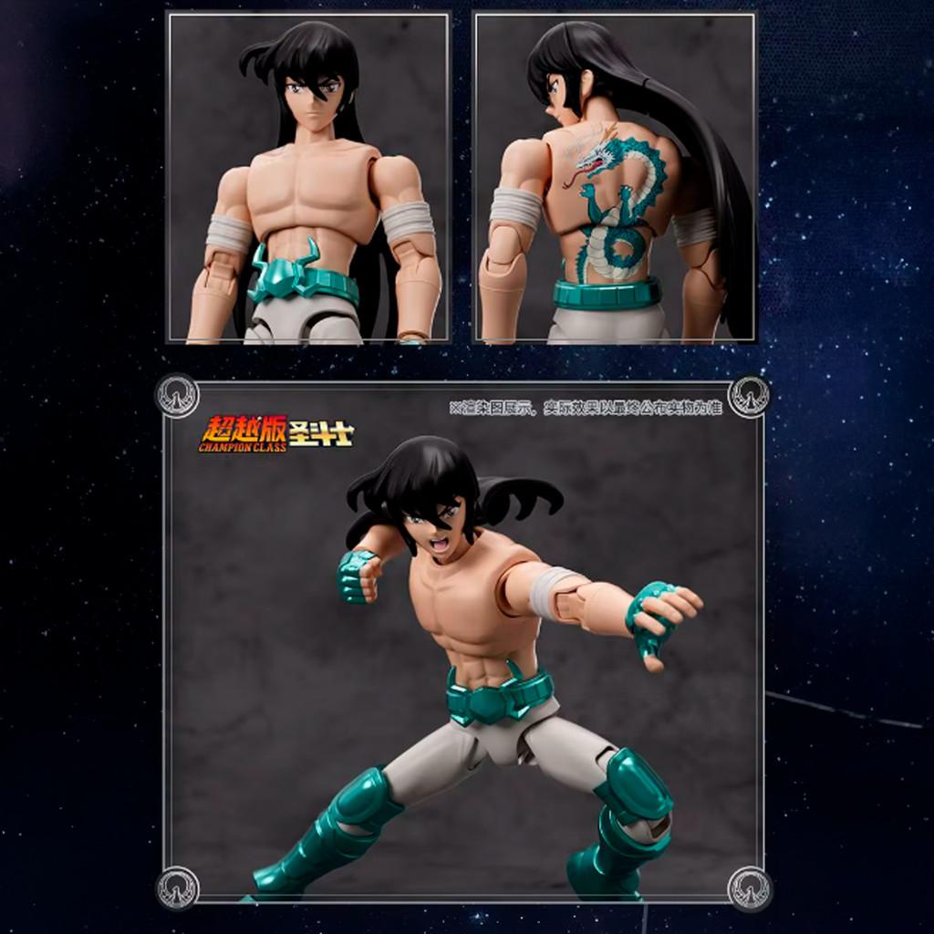Boneco Articulado Montável Blokees Saint Seiya Champion Class Dragon Shiryu Colecionável Model Kit