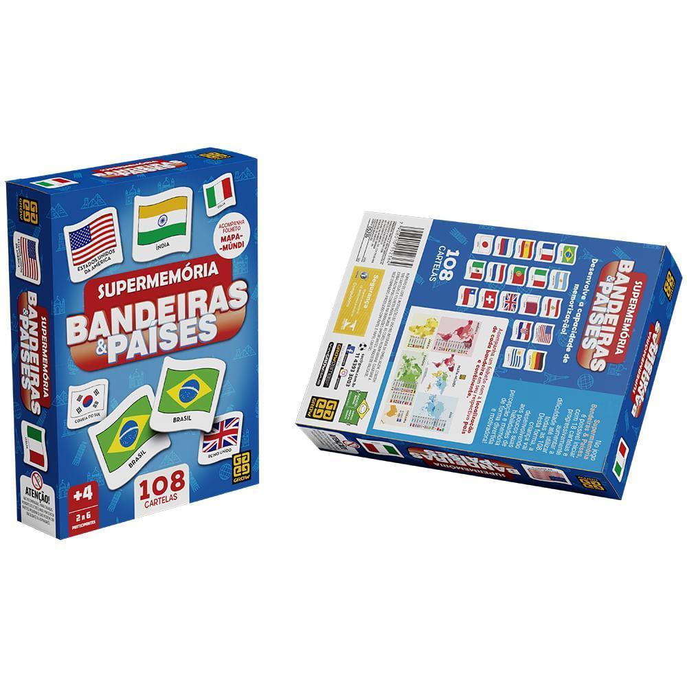 Jogo Supermemória Bandeiras Países Grow