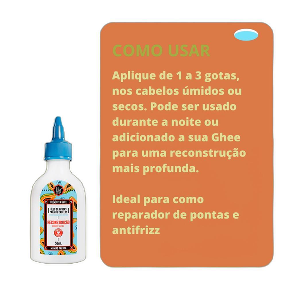 Lola From Rio Be(m)dita Ghee Reconstrução Mamão Papaya - Óleo Capilar 50ml
