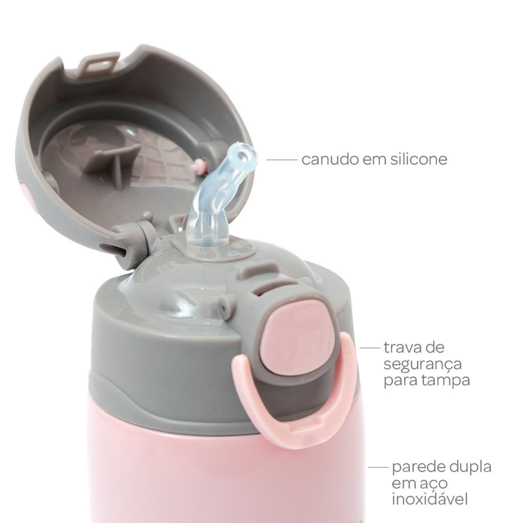 Garrafa Térmica Parede Dupla Gummy Rosa Buba 400ml