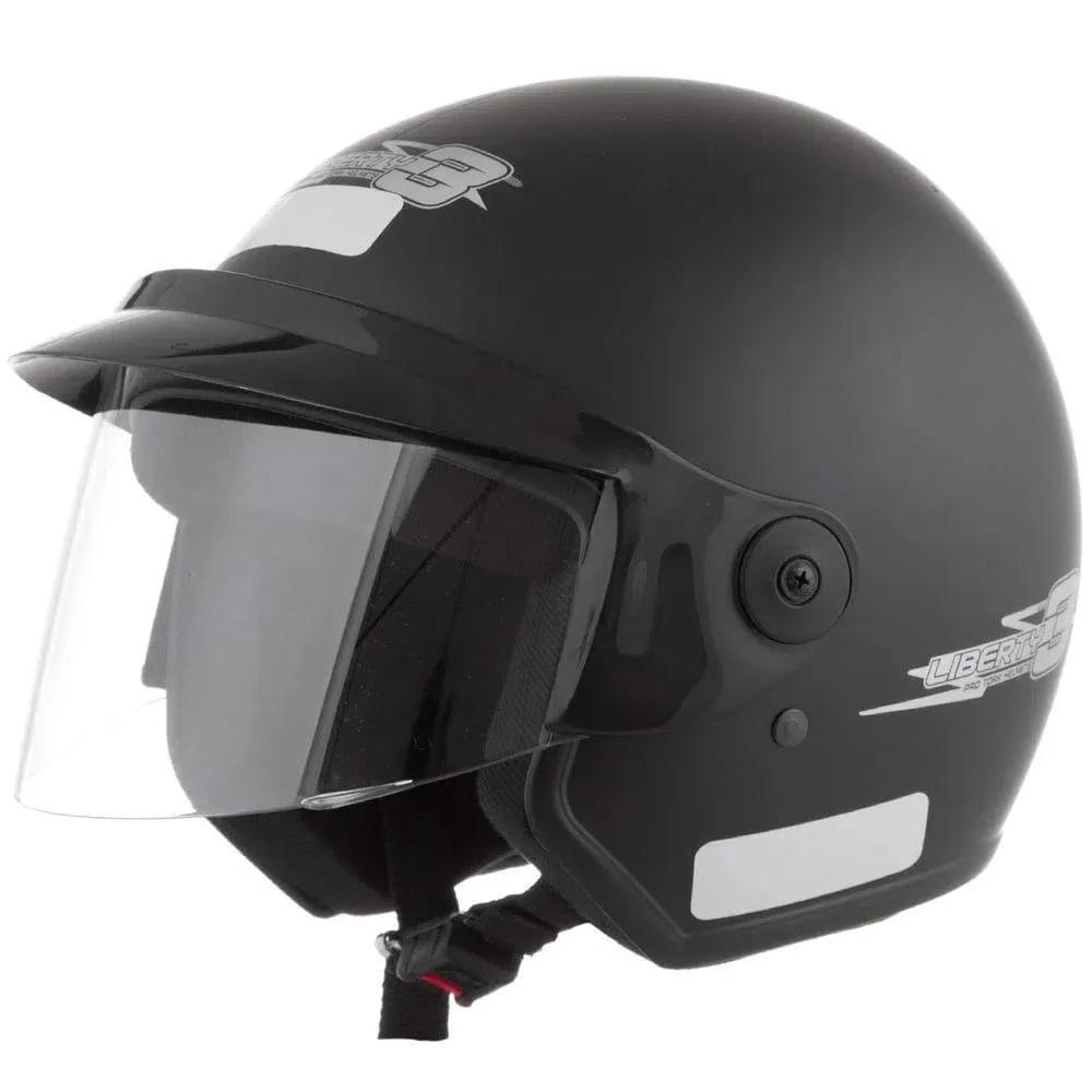 Capacete Moto Liberty Three PRO Tork Tam 58 Fechado Preto