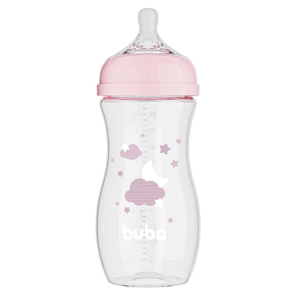 Mamadeira Buba Easy Flow Nuvem Rosa 330ml