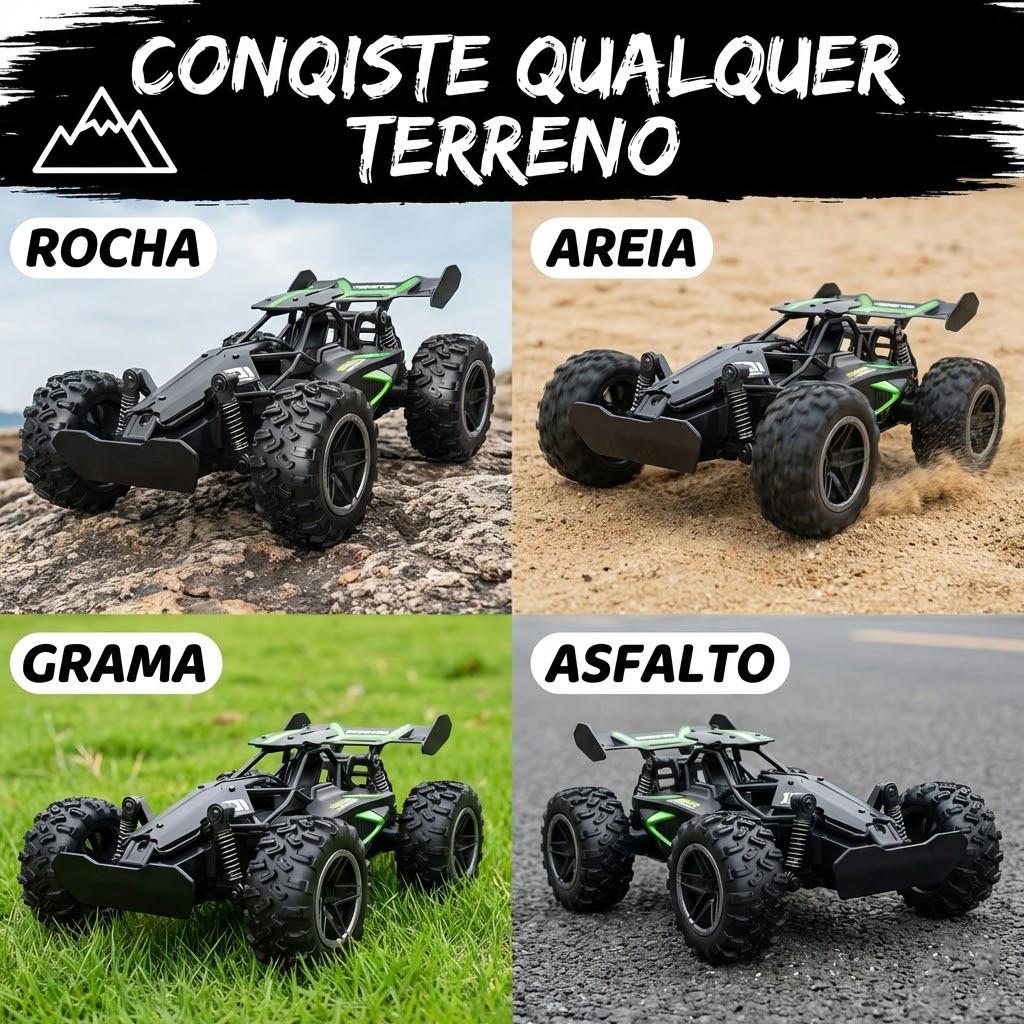 Carrinho De Controle Remoto Carcaça De Aluminio Off Road Controle Remoto Escala 1 20km Kizumba