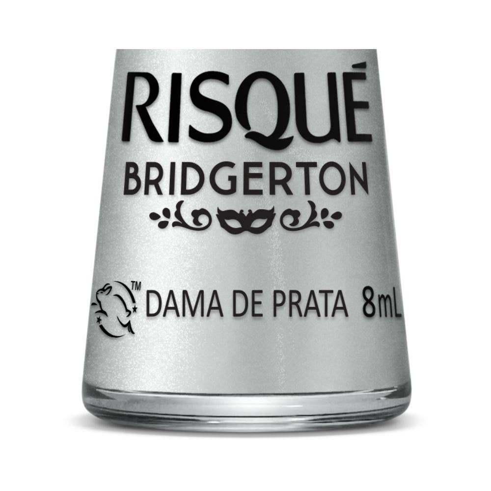 Esmalte Risqué Coleção Bridgerton Metálico Dama De Prata 8ml