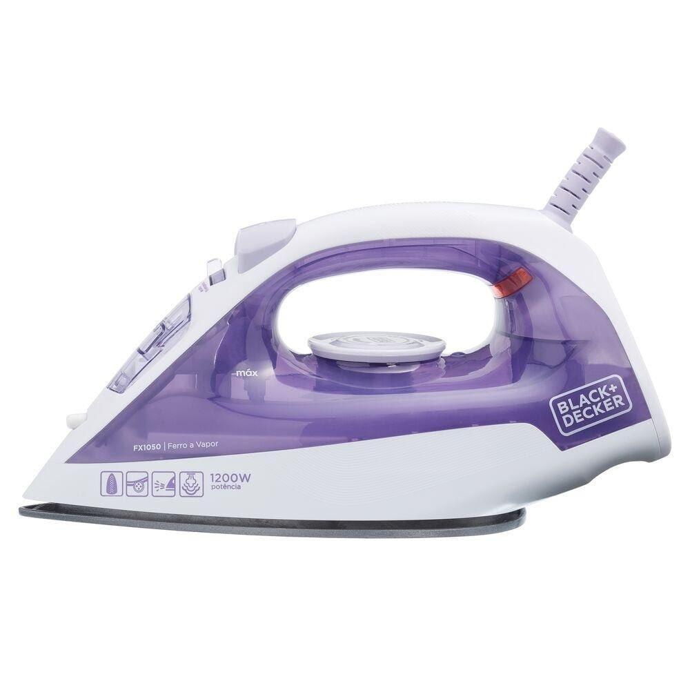 Ferro A Vapor Blackedecker 1200w Base Antiaderente Spray Frontal Cabo Giratório