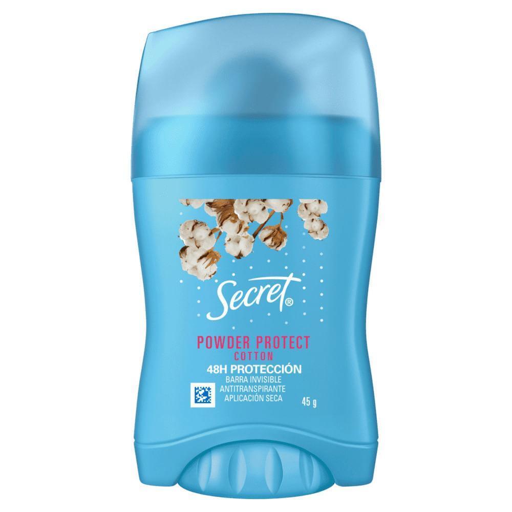 Desodorante Secret Feminino 45GR Stick Powder Protect Barra Cotton