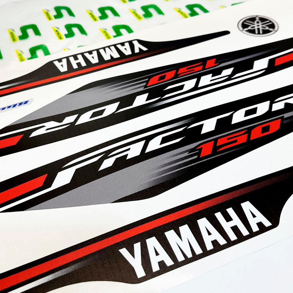 Adesivos Para Moto Yamaha Factor 150 2017 + Logos Completo