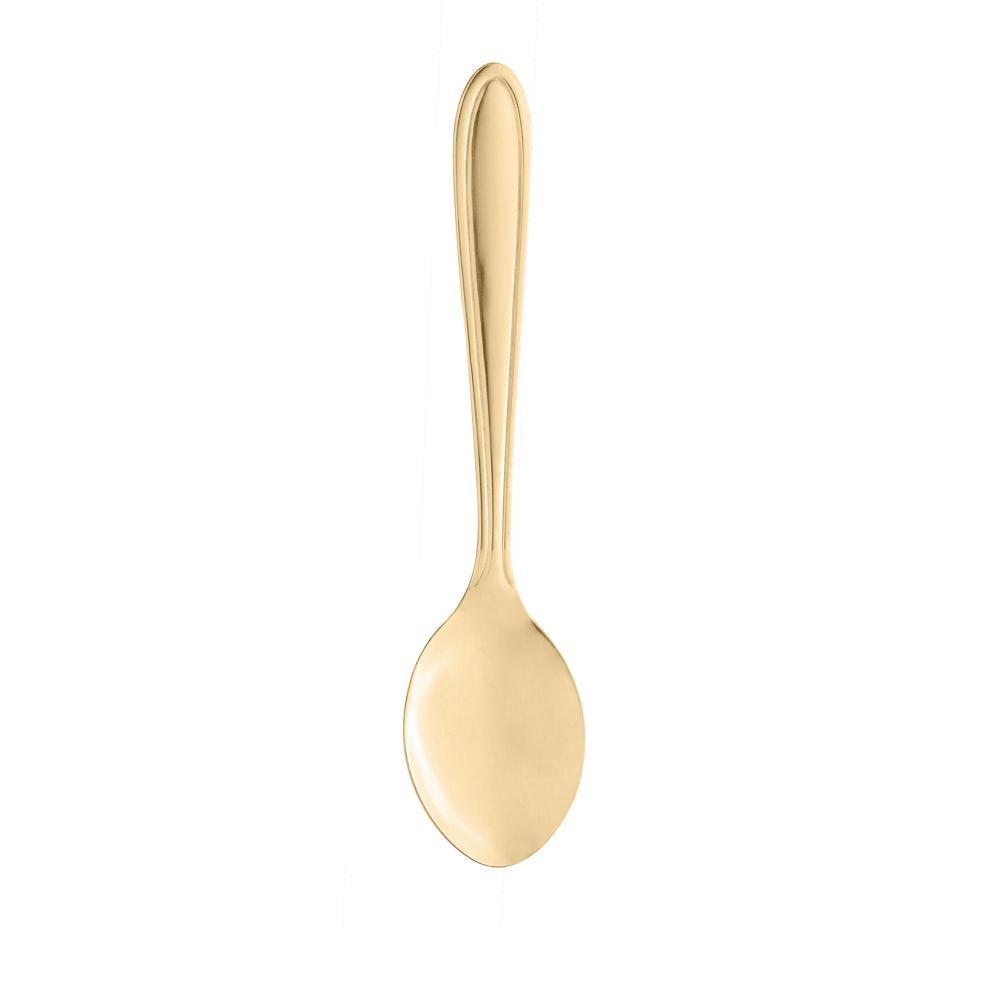 6 Colheres De Chá Lyor Gastro Dourado De Aço Inox 13cm