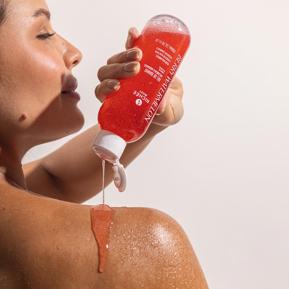 Gel De Banho Morango E Melancia 200ml - Richée Body