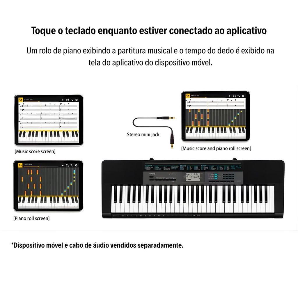 Kit Teclado Arranjador Musical Casio 61 Teclas + Capa Suporte Pedal