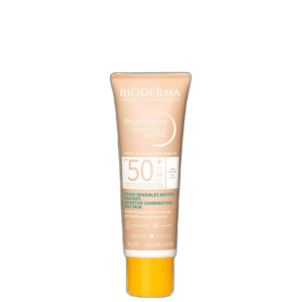 Bioderma Photoderm Cover Touch Mineral Fps50+ Muito Claro - Protetor Solar Facial Com Cor 40g