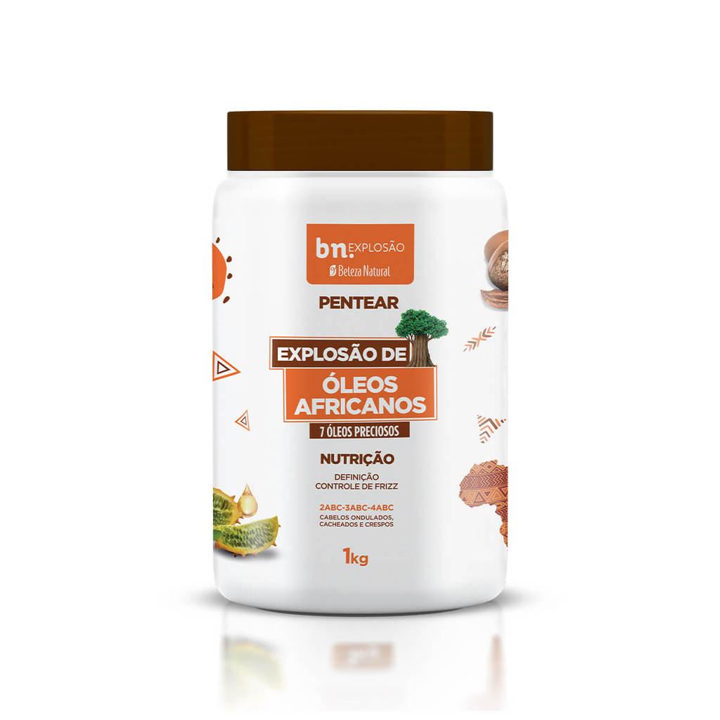 Kit Creme De Pentear Cachos Óleos Africanos 1kg + Creme Pentear Azeite De Oliva 1kg