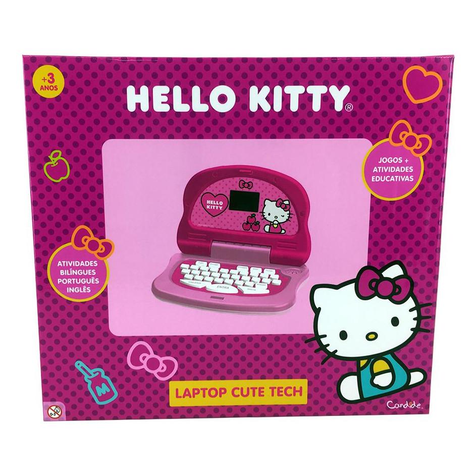 Laptop Infantil Educativo Candide Hello Kitty Tech Bilíngue