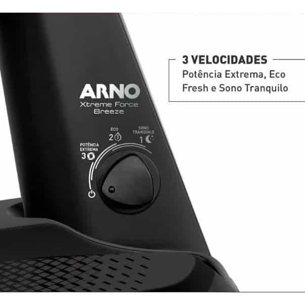 Ventilador De Mesa Arno 50cm VB50 Xtreme Force Breezer Preto Com Azul 127v