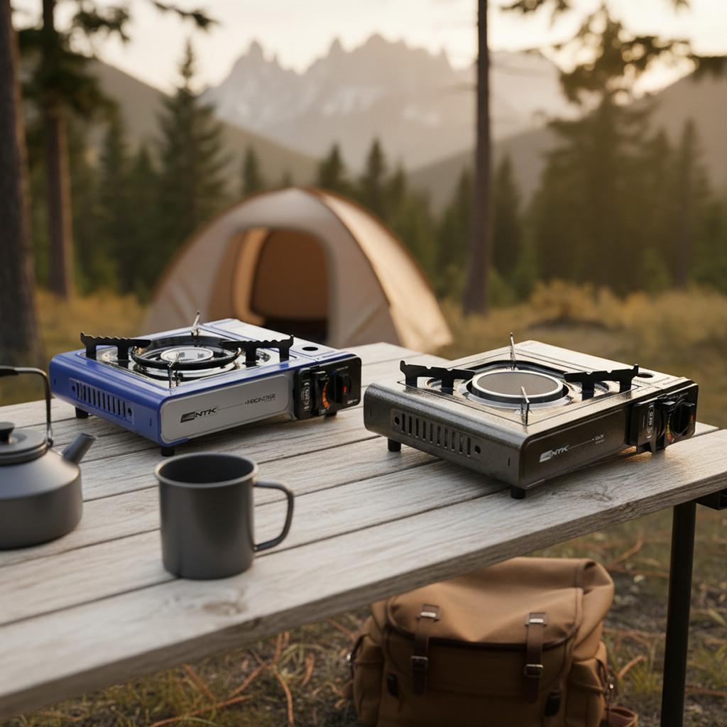 Fogareiro Portátil Nautika Frontier Guepardo Uno 3 Em 1 Camping Casa Com Acendedor Automático Maleta De Transporte